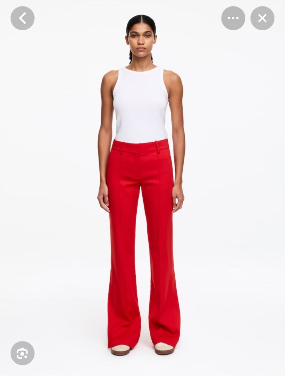Women's Black Tailored Side-Slit Trousers H&M